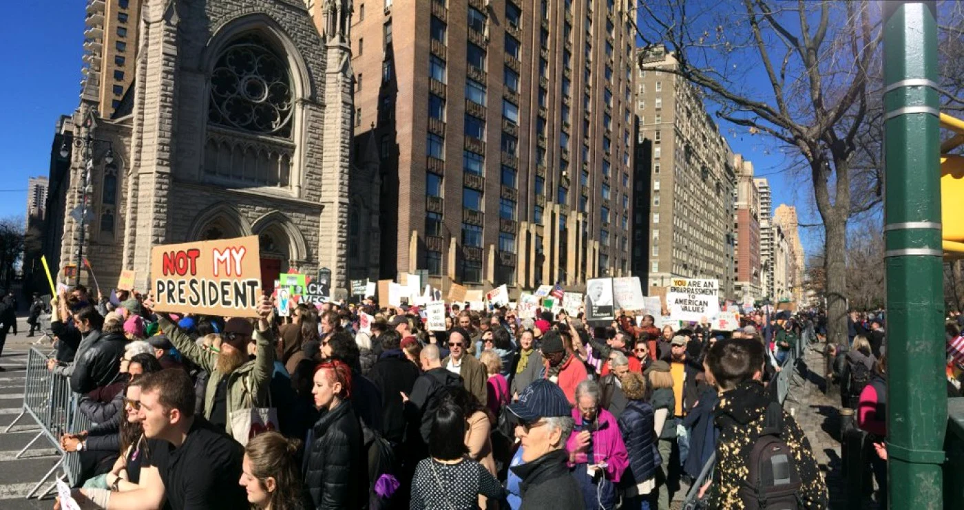 Manifestaţie anti-Trump de „Ziua Presedinţilor“ FOTO Twitter @macfathom