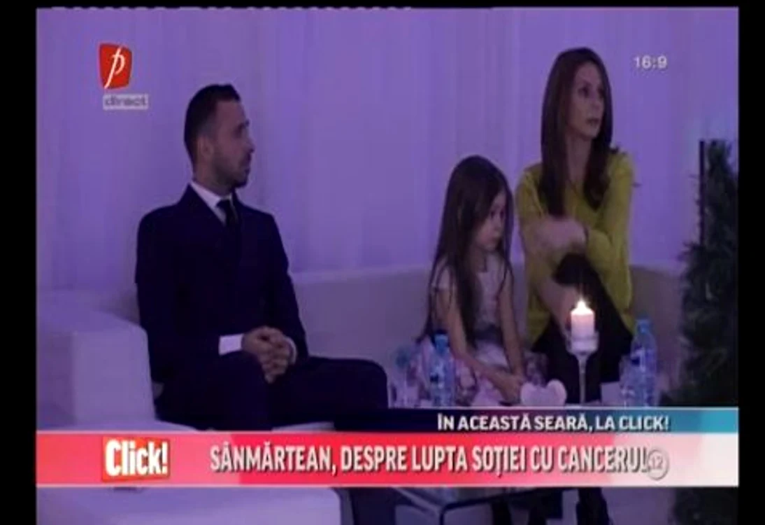Lucian, alături de soţia şi fiica sa