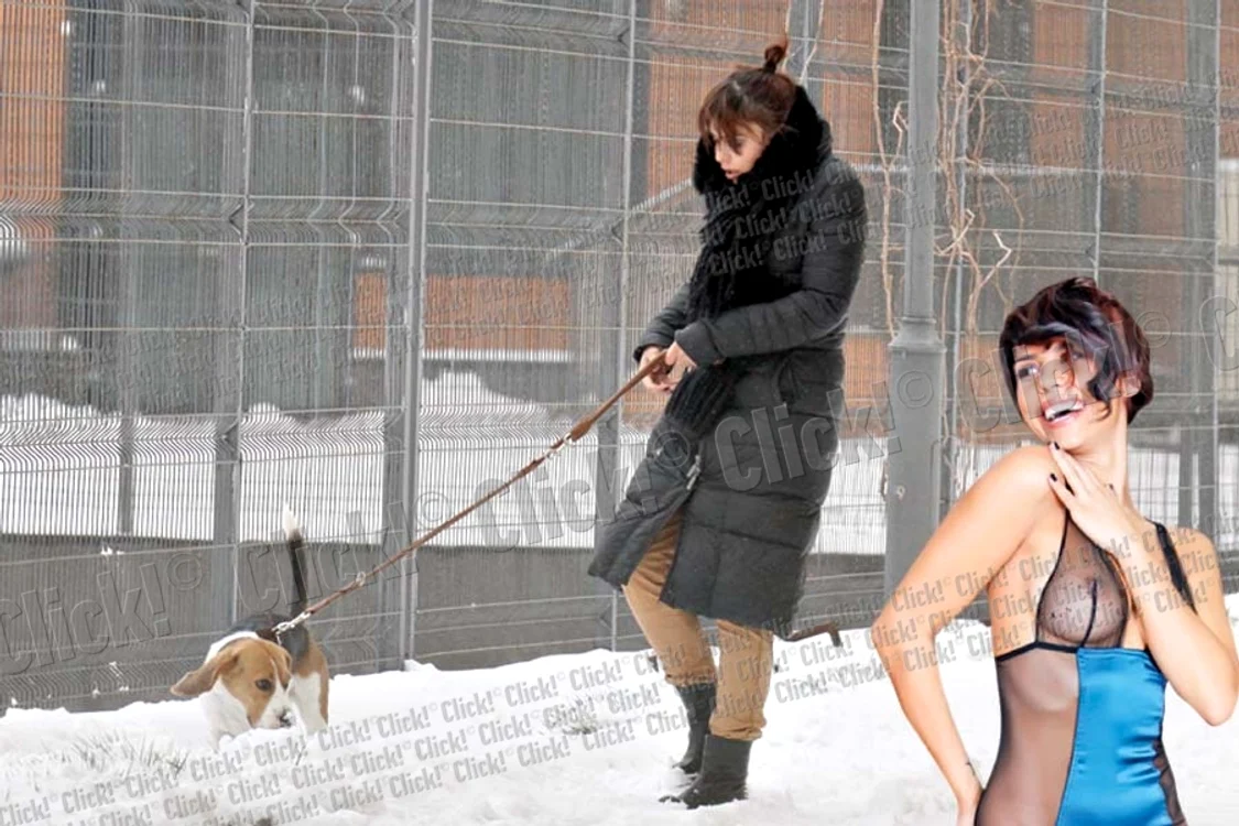 Ilinca Vandici şi-a curăţat cu răbdare maşina (Foto: blitz)