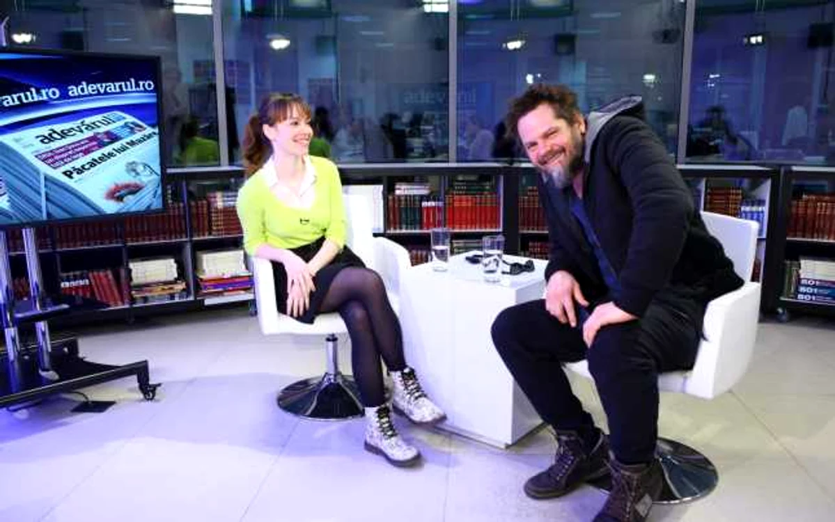 Olimpia Melinte şi Florin Piersic Jr. în studioul Adevărul Live FOTO David Muntean