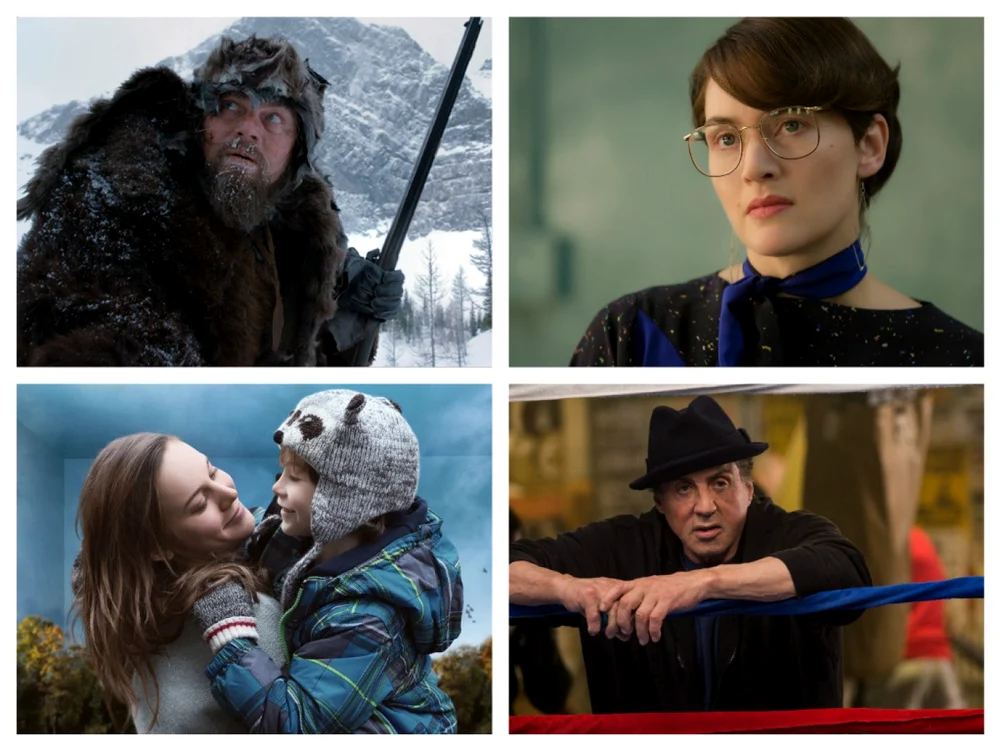 Leonardo DiCaprio, Kate Winslet, Brie Larson şi Sylvester Stallone sunt marii favoriţi ai categoriilor de interpretare
