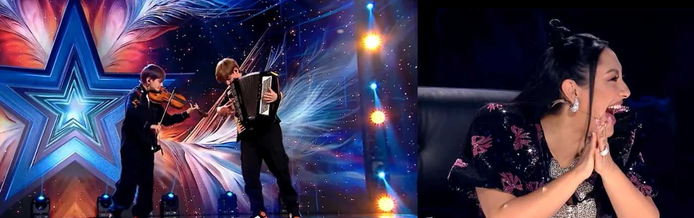 Lucian și Daniel Advahov au impresionat-o pe Andra / foto: captură video PRO TV 