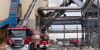 Incendiu la o fabrică de lemne FOTO ISU Brașov