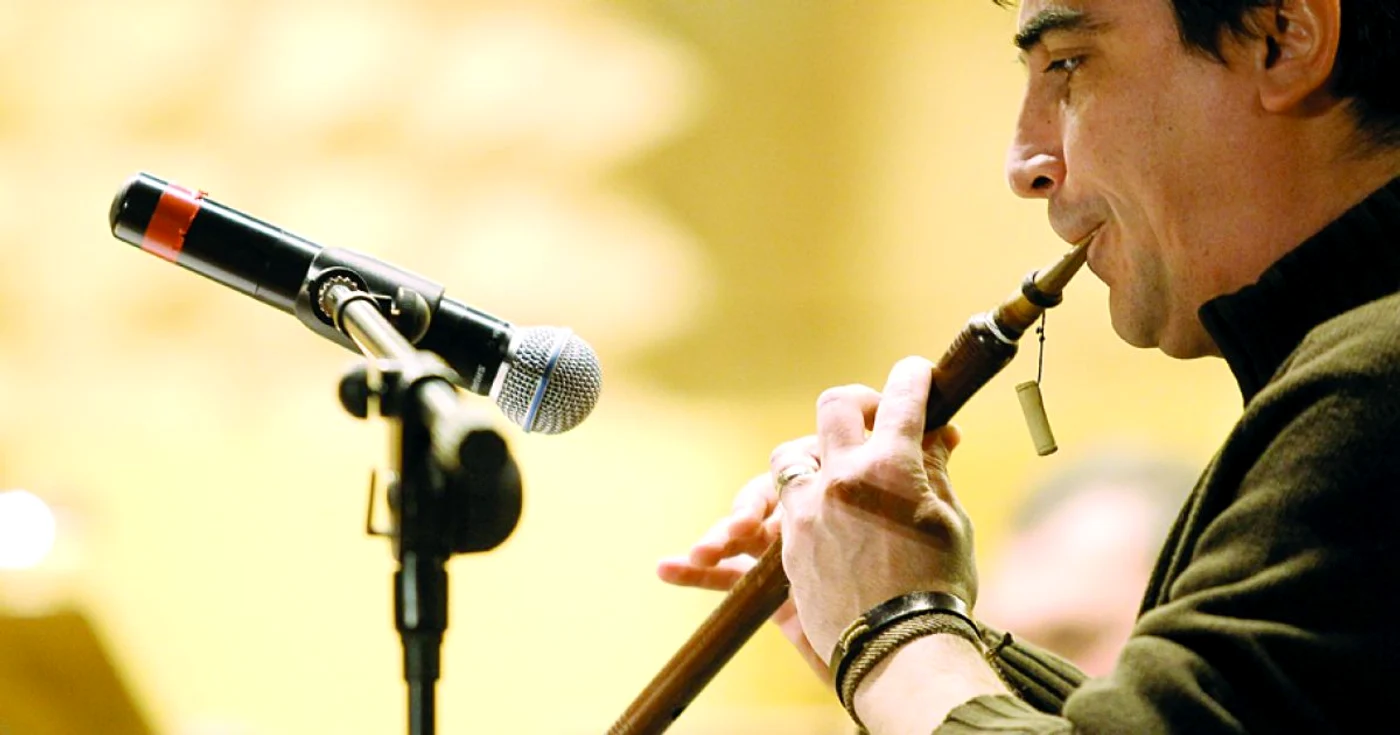 Comsin Bălean a fost invitat special la un concert de percuţie, în urmă cu două zile. Foto: Sebastian Tătaru