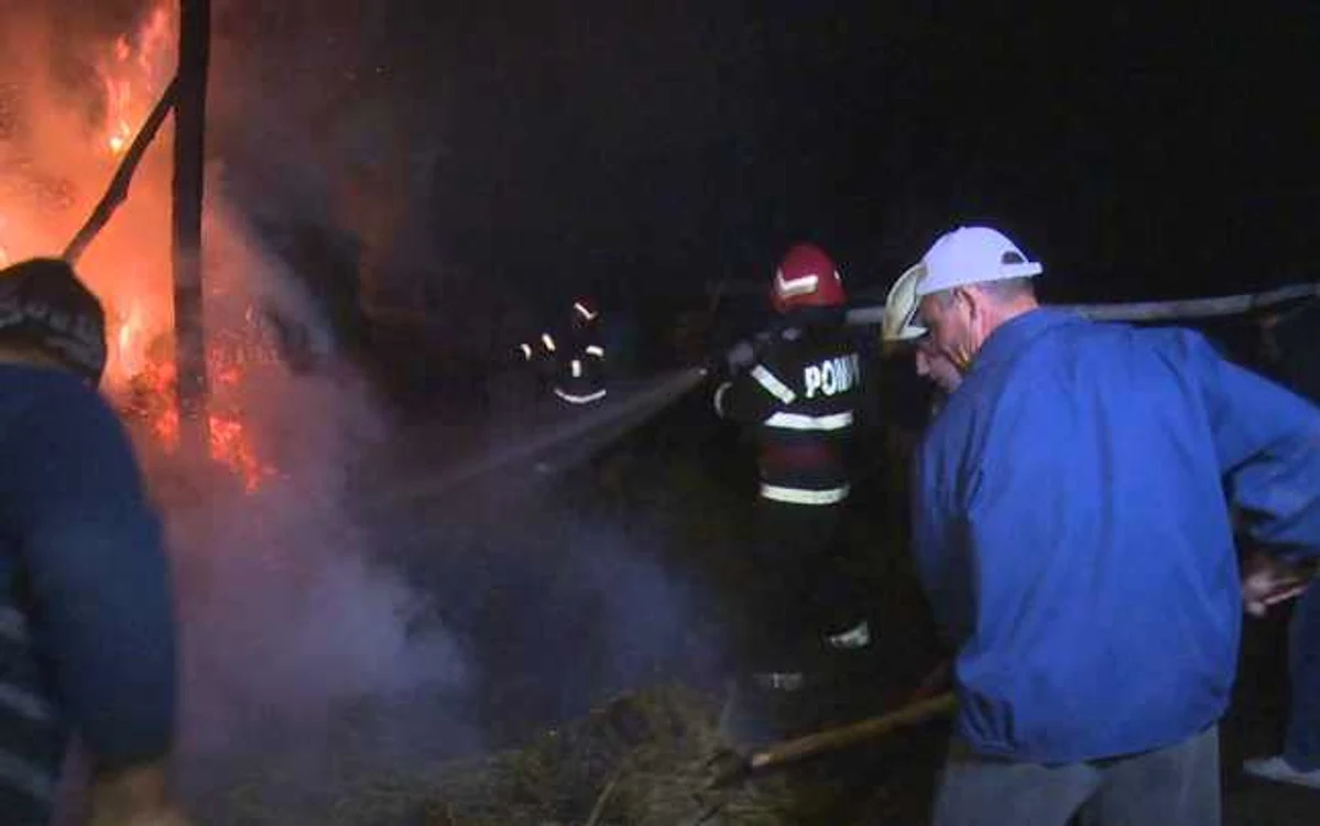 Locuinţa s-a făcut scrum FOTO Adevărul