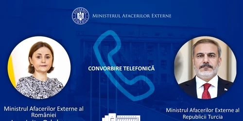 Discuție telefonică între Luminița Odobescu si Hakan Fidan  Foto Facebook MAE jpg