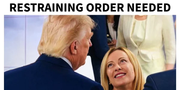 Trump atac la Giorgia Meloni, a postat pe Truth Social o fotografie controversata Este nevoie de ordin de restrictie FOTO: Truth Social/@realDonaldTrump
