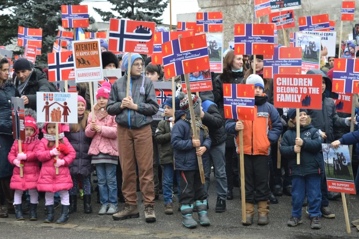 Protest în România pentru susţinerea cazului Bodnariu din Norvegia  FOTO Adevărul