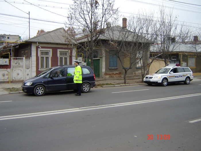 Polițiști rutieri în acțiune 