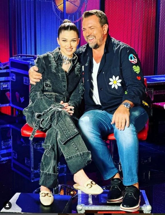Horia Brenciu și Theo Rose, în platoul show-ului „Vocea României“ FOTO: Instagram