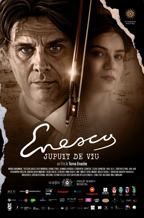 Afișul filmului ”Enescu, jupuit de viu” FOTO La Steaua Film