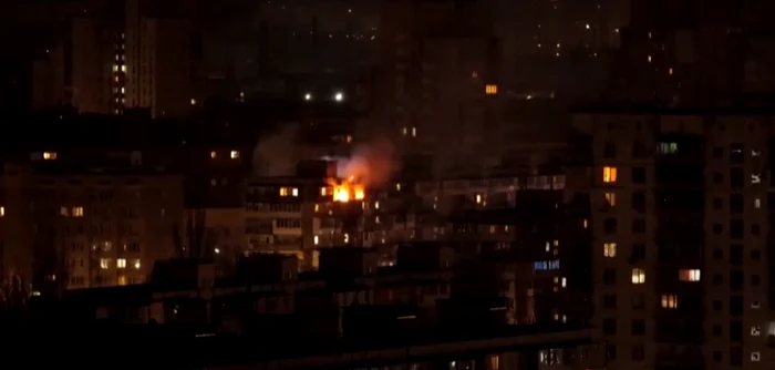 Atac rus in Kiev. FOTO captura Youtube The Economic Times