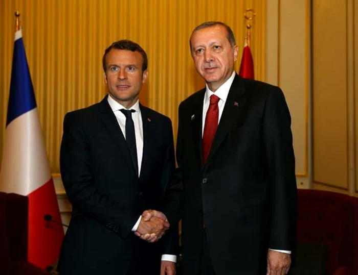 Preşedintele Franţei Emmanuel Macron şi omologul său turc, Recept Erdogan