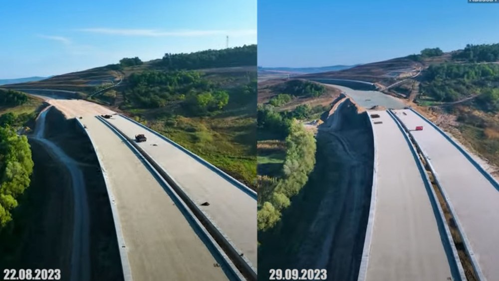 Ritm susținut al lucrărilor pe Autostrada A3. Când vor fi deschiși circulației cei 42,3 kilometri VIDEO