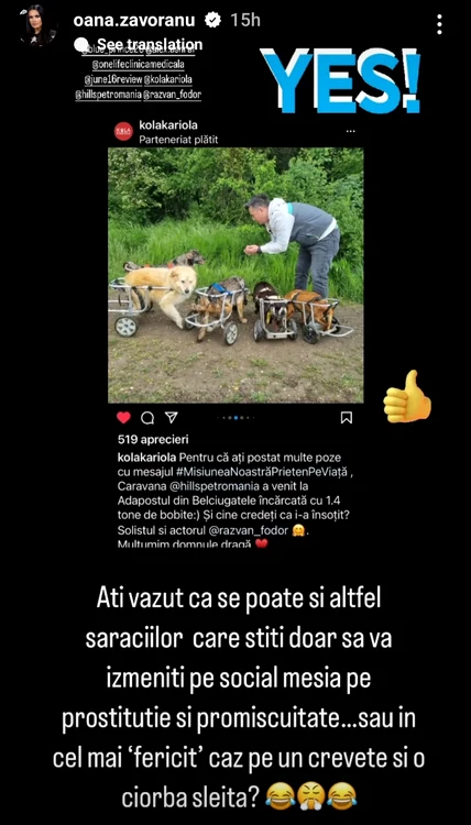 Mesajul Oanei pentru Răzvan Fodor