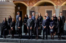 Familia Princiară la vizita Papei Leon în Monaco Palatul princiar jpg