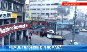 După ce a lovit femeia de pe trecerea de pietoni, Dacia s a izbit nimicitor de două maşini staţionate  jpeg