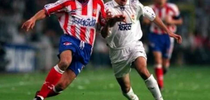 Imagine cu Daniel Prodan şi Raul dintr-un derby Atletico Madrid - Real Madrid