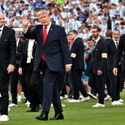 Donald Trump şi preşedintele FIFA, Gianni Infantino, la Cupa Mondială FOTO AFP