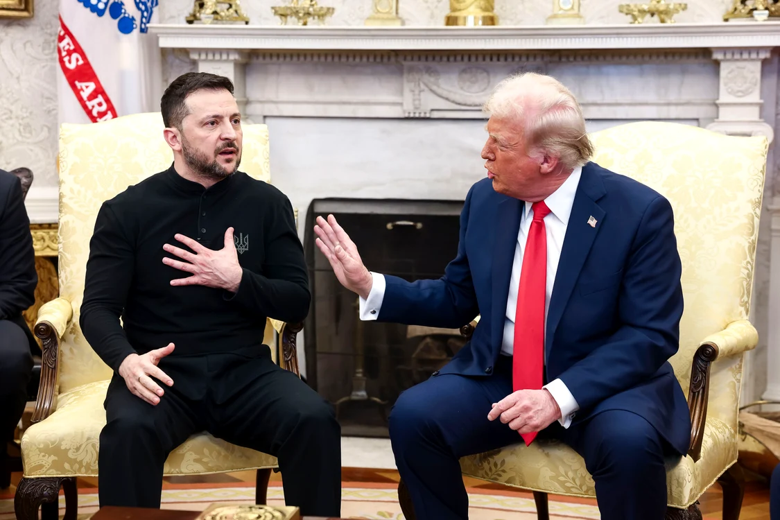 Volodimir Zelenski şi Donald Trump, în Biroul Oval. FOTO: Profimedia