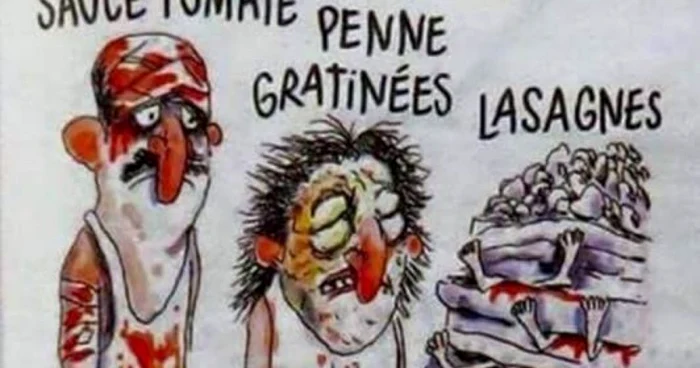 Caricatura Charlie Hebdo cutremur italia