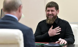 Ramzan Kadirov primit de Vladimir Putin la Novo Ogariovo FOTO EPA-EFE