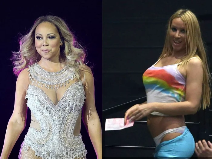 Mariah Carey (45 de ani) a fost eclipsată de o admiratoare care s-a dezbrăcat la concertul eifoto: Hepta