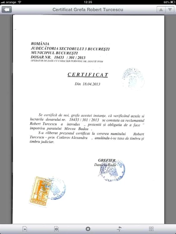 document robert turcescu