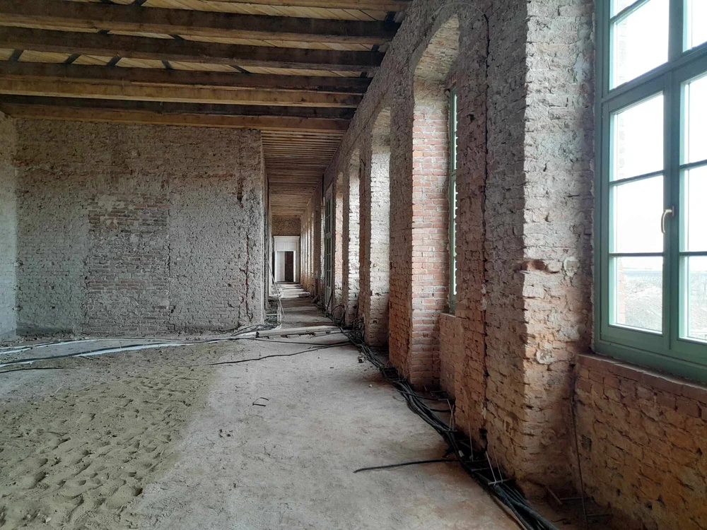 Conacul Mocioni de la Foeni în timpul restaurării FOTO Ștefan Both