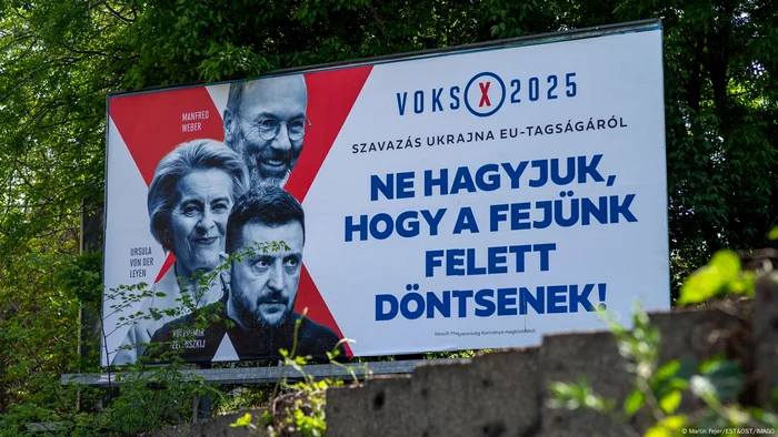 Afiş din campania anti-UE şi anti-Ucraina desfăşurată în Ungaria
