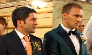 Cătălin Munteanu şi Adrian Scarlatache, la biserică  jpeg