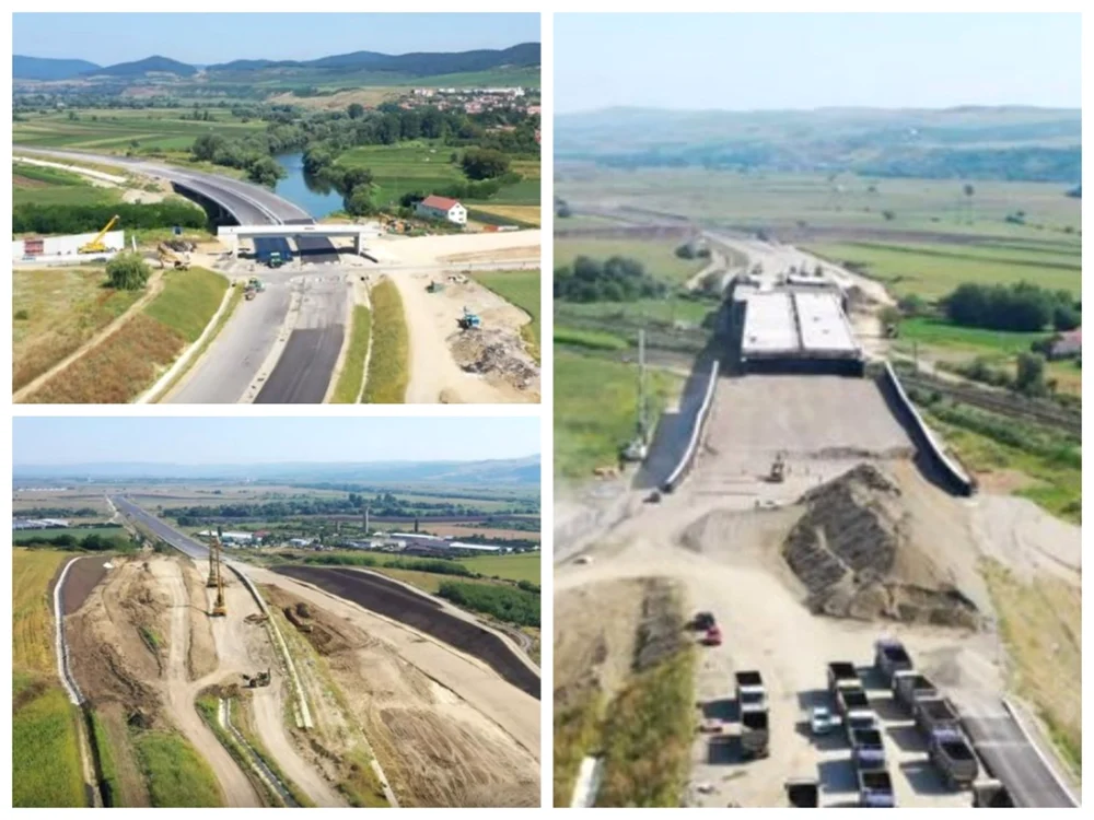 Cele trei zone ale lotului 2 unde se lucrează intens pentru finalizarea la timp a investiţiei