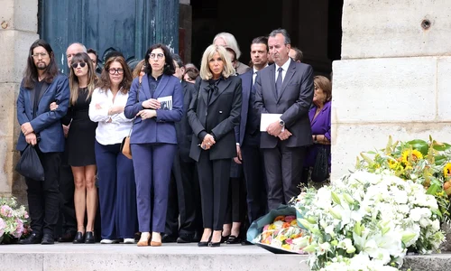 Brigitte Macron la inmormantarea din Paris a lui Jane Birkin profimedia 0791571729 jpg