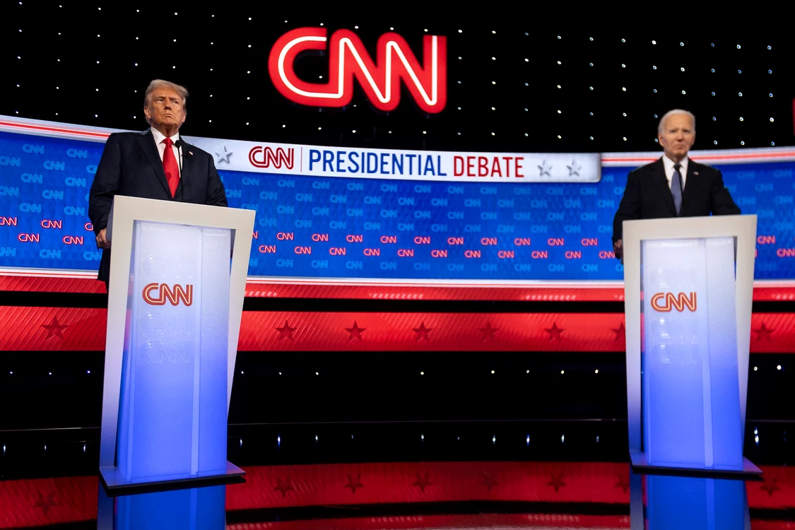 Donald Trump și Joe Biden s-au confruntat in prima dezbatere a alegerilor din 2024 FOTO AFP