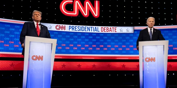 Donald Trump și Joe Biden la prima dezbatere prezidentiala 2024 FOTO AFP jpg