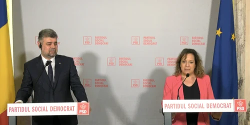 Marcel Ciolacu si presedinta grupului S&D din PE FOTO Captură