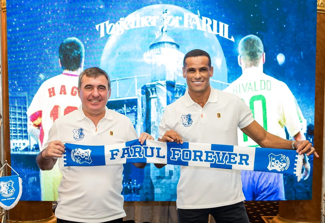 Gică Hagi și Rivaldo s-au înțeles FOTO: facebook/Farul Constanța