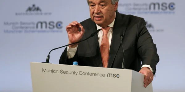Antonio Guterres vorbind la Conferinta de Securitate de la Munchen FOTO EPA-EFE