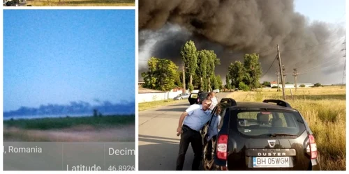 Norul toxic de la incendiul care a cuprins o uriaşă platformă de deşeuri de plastic din Bihor se îndreaptă spre Ungaria. FOTO