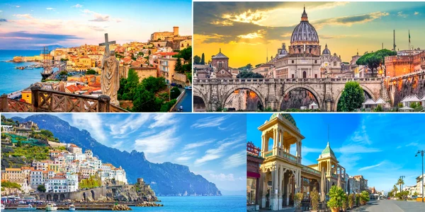 Italia de pe Coasta Amalfi la Roma Toscana și Coasta de Est Colaj Italia-it / DMS