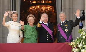 Regina Paola și Regele Albert al Belgiei, alături de Regina Mathilde și Regele Philippe, februarie 2013  profimedia 0589878952 jpg