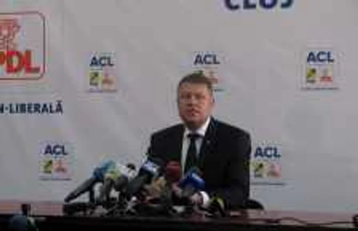 Klaus Iohannis la sediul ACL Cluj   FOTO: Florina Pop