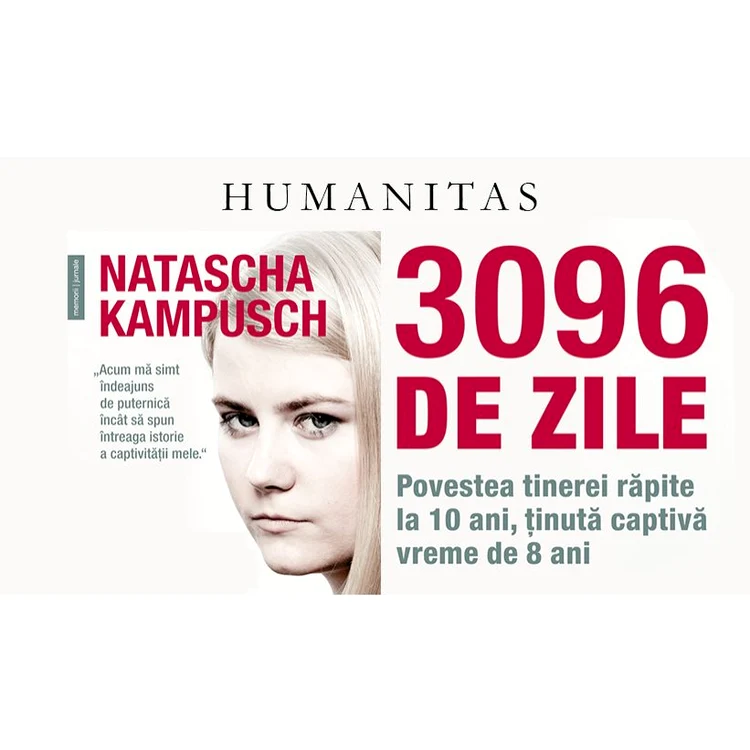 Carte nouă la Humanitas: „3096 de zile  Povestea tinerei răpite la 10 ani, ținută captivă vreme de 8 ani” jpeg