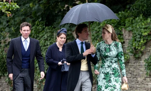 Jack Brooksbank, Prințesa Eugenie, Edoardo Mapelli Mozzi și Prințesa Beatrice la nunta lui Peter Phillips cu Harriet Sperling profimedia 1108326521 jpg