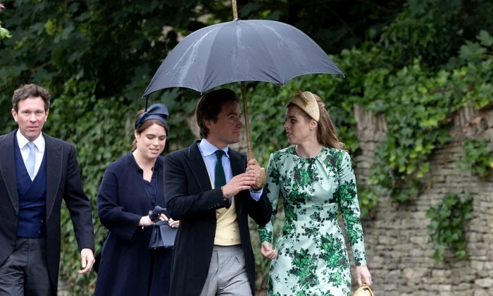 Jack Brooksbank, Prințesa Eugenie, Edoardo Mapelli Mozzi și Prințesa Beatrice la nunta lui Peter Phillips cu Harriet Sperling   profimedia 1108326521 jpg