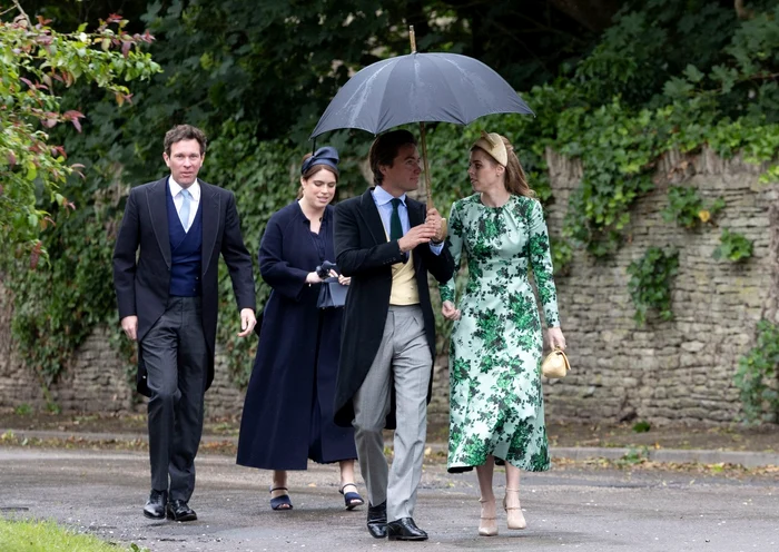 Jack Brooksbank, Prințesa Eugenie, Edoardo Mapelli Mozzi și Prințesa Beatrice la nunta lui Peter Phillips cu Harriet Sperling   profimedia 1108326521 jpg