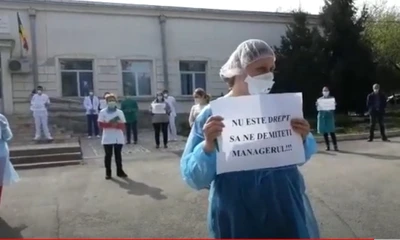 Protest la Spitalul TBC din Galaţi FOTO captura video Youtube