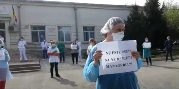 Protest la Spitalul TBC din Galaţi FOTO captura video Youtube
