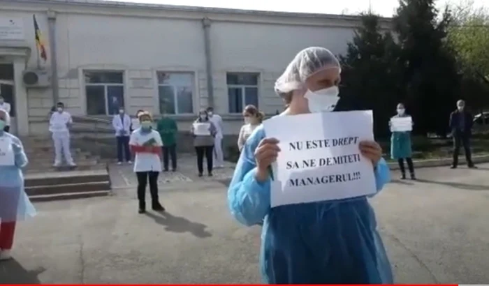 Protest la Spitalul TBC din Galaţi FOTO captura video Youtube