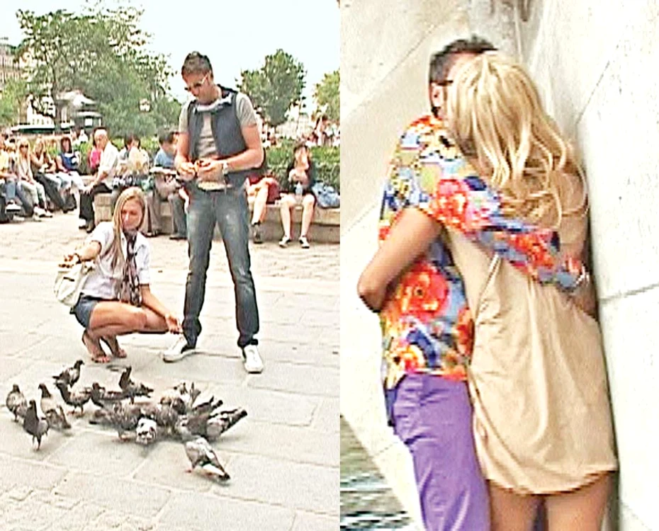 Cu Mihaela, sărut pasional, iar cu Violeta, romantic la porumbei